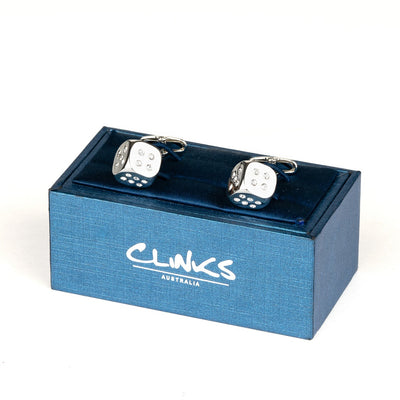 Silver "Diamond" Dice Cufflinks