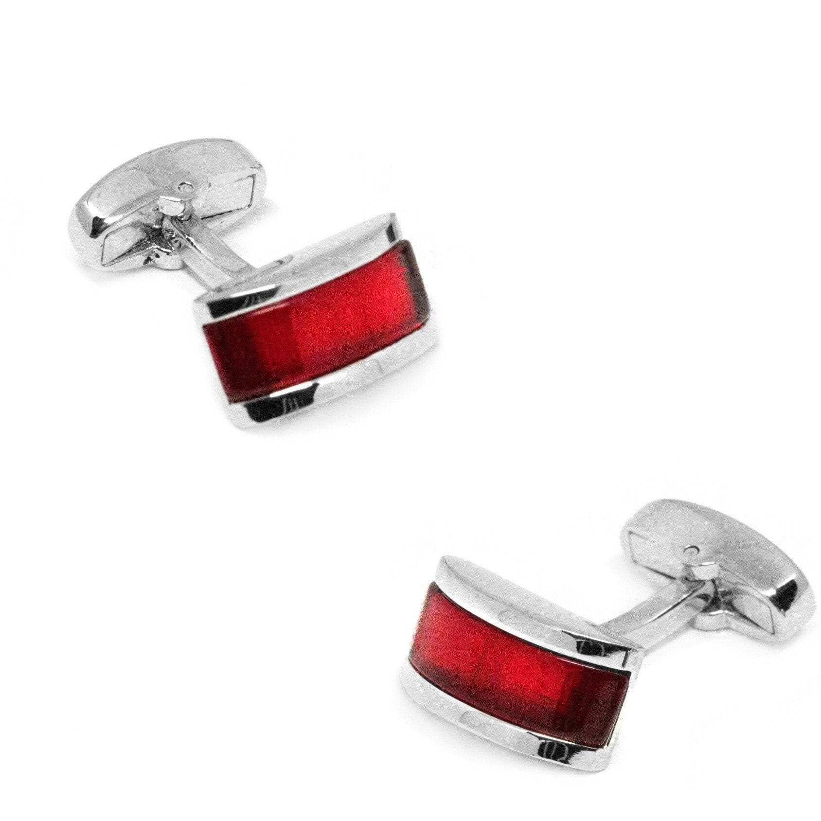 Ruby Red Cateye Cufflinks Classic & Modern Cufflinks Clinks Australia 