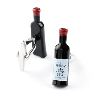 Shiraz Red Wine Bottle Cufflinks