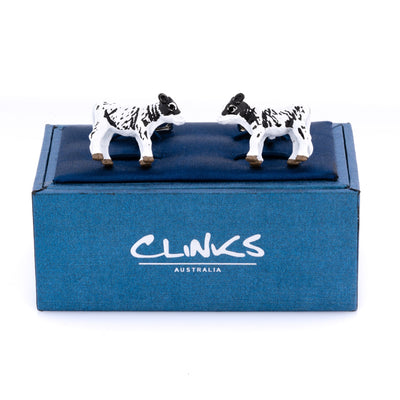 Black and White Cow Cufflinks 3D