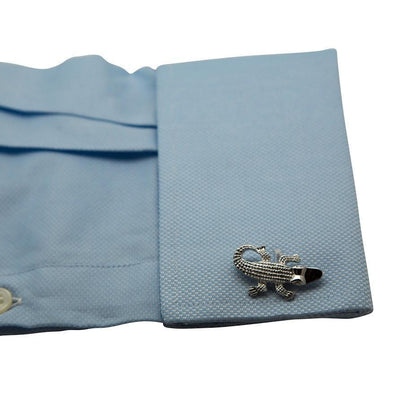 Silver Crocodile Cufflinks