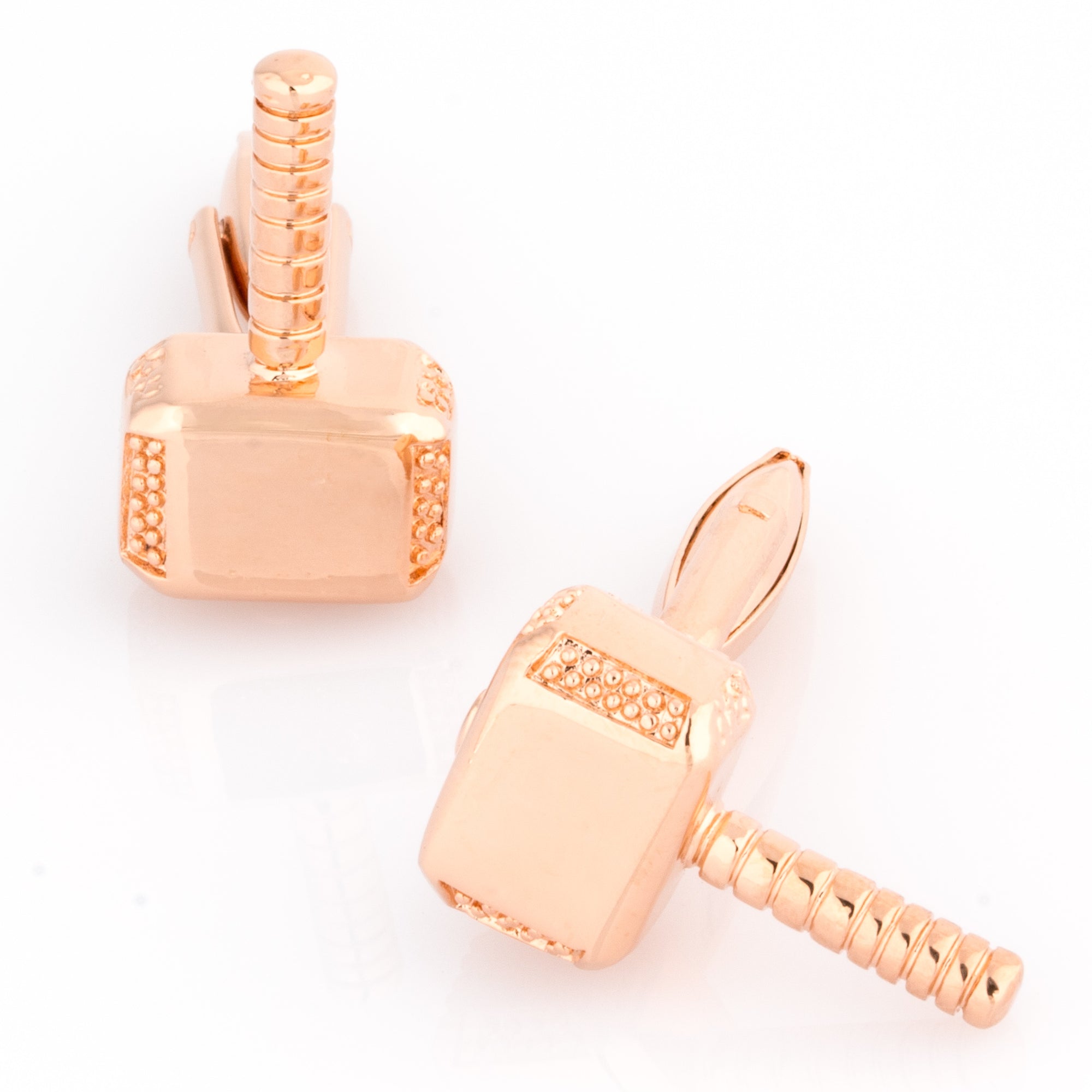 Thor Style Hammer Cufflinks Rose Gold