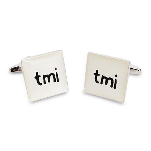 Text Speak Cufflinks: tmi