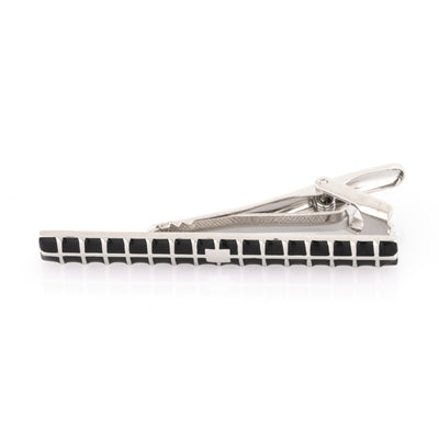 Black Multi Squares Tie Clip