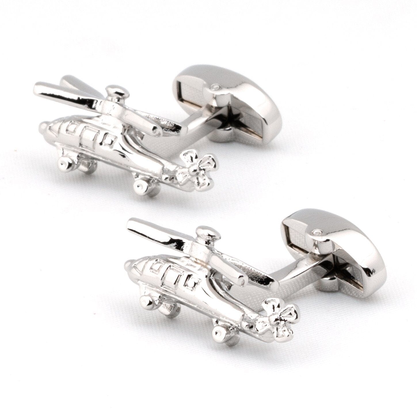 Silver Helicopter Cufflinks Novelty Cufflinks Clinks Australia 