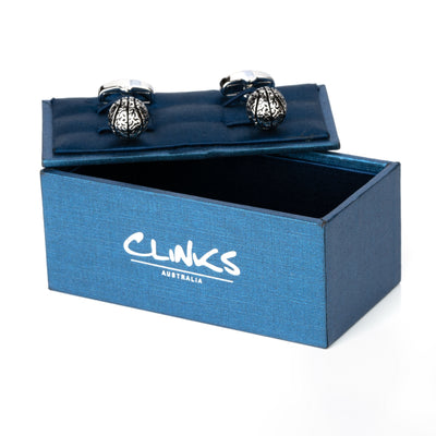 Silver Basketball Cufflinks