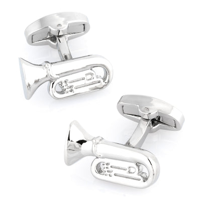 Tuba Cufflinks Silver