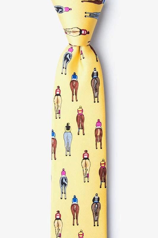 Bringing Up the Rear Yellow Skinny Tie Ties Clinks 