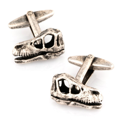 Velociraptor Skull Dinosaur Cufflinks