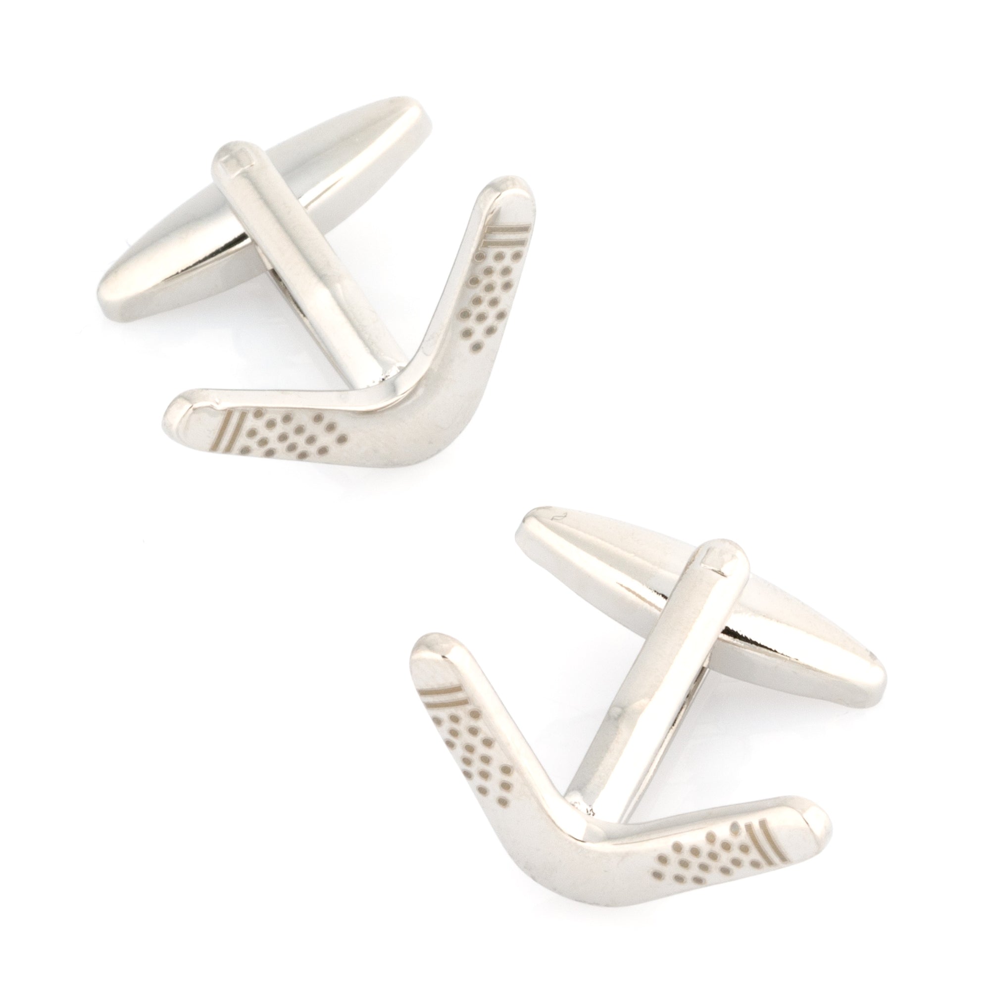 Australian Boomerang Silver Cufflinks