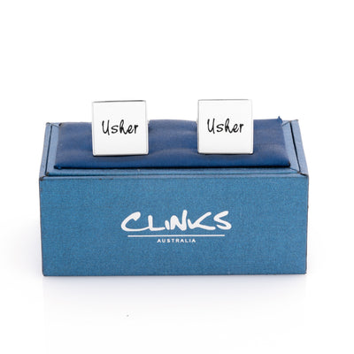 Usher White Wedding Cufflinks