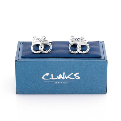 Silver Handcuff Cufflinks