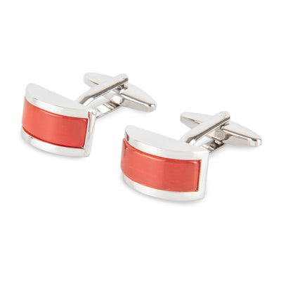 Burnt Orange Cateye Cufflinks