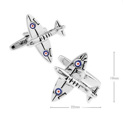 Spitfire Airplane Cufflinks