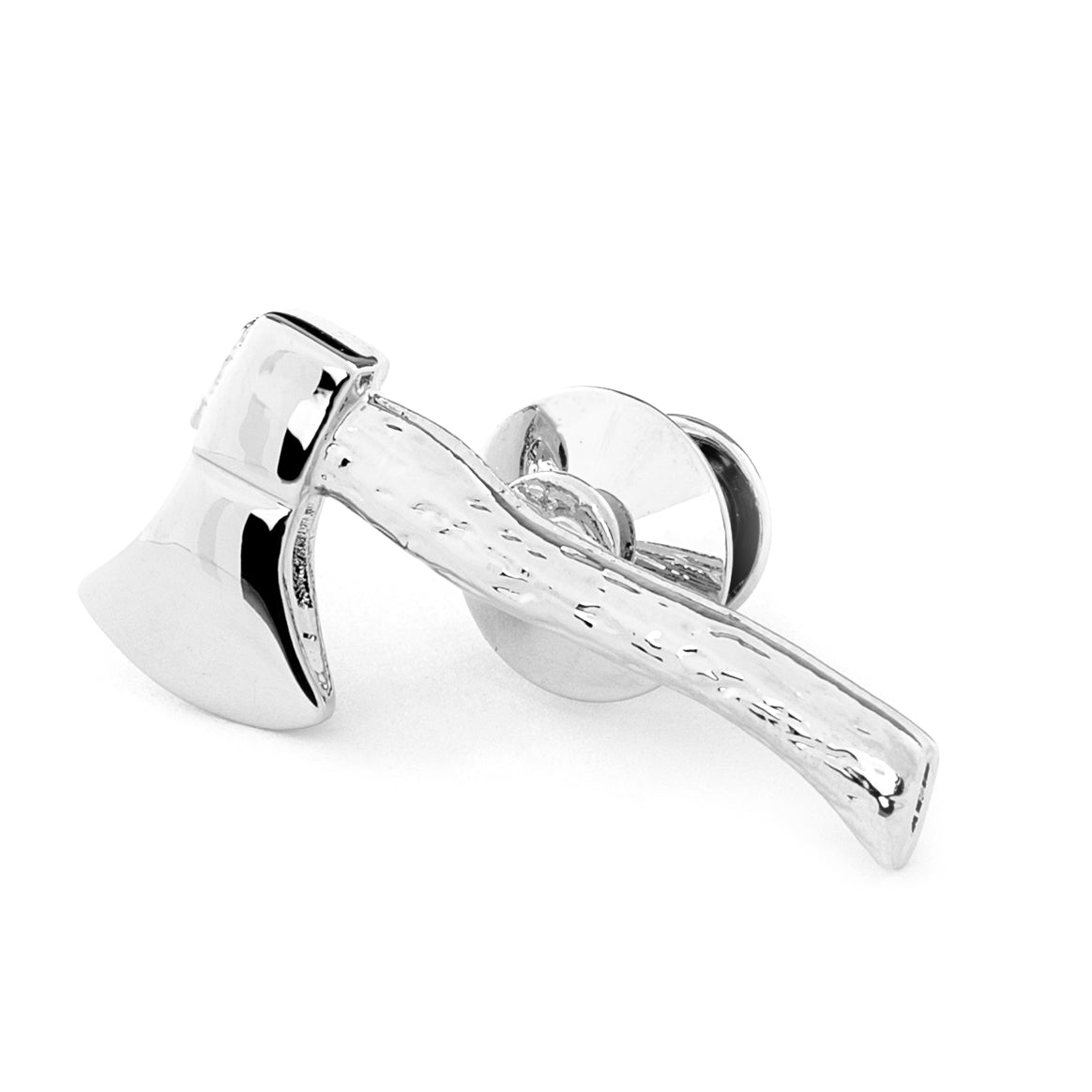 Silver Axe Lapel Pin