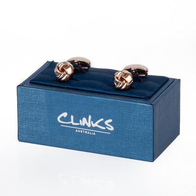 Rose Gold Knot Cufflinks