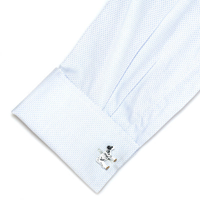 Black and White Cow Cufflinks 3D