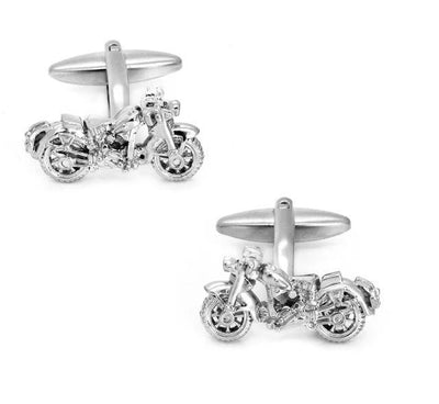 Silver Motorbike Cufflinks