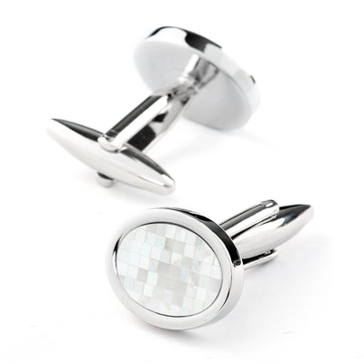 Crystal Mother of Pearl Mosaic Cufflinks, Classic & Modern Cufflinks, CL2530, Mens Cufflinks, Cufflinks, Cuffed, Clinks, Clinks Australia