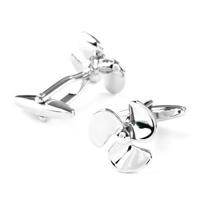 Silver Propeller Cufflinks