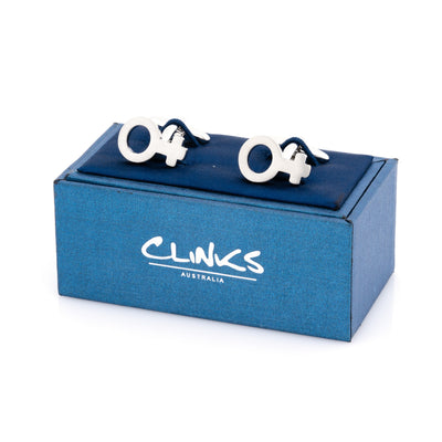 Female Gender Symbol Venus Cufflinks, Novelty Cufflinks, CL8371, Mens Cufflinks, Cufflinks, Cuffed, Clinks, Clinks Australia