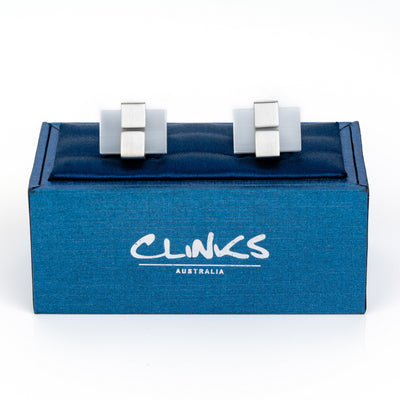 White Ice Cateye Cufflinks