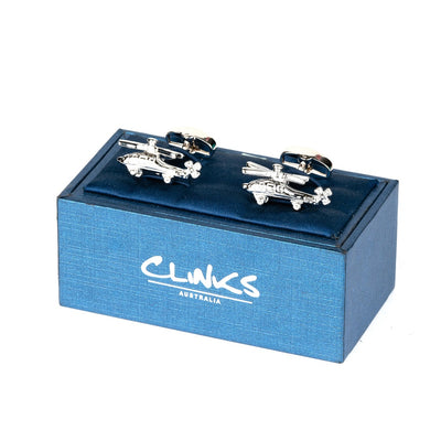 Silver Helicopter Cufflinks