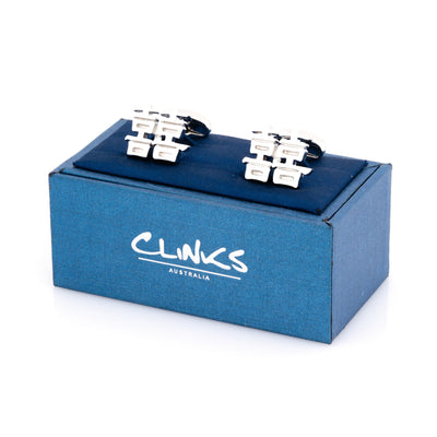 Silver Double Happiness Cufflinks