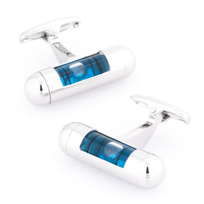 Blue Spirit Level Cufflinks