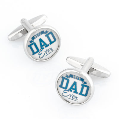 Best Dad Ever Round Cufflinks