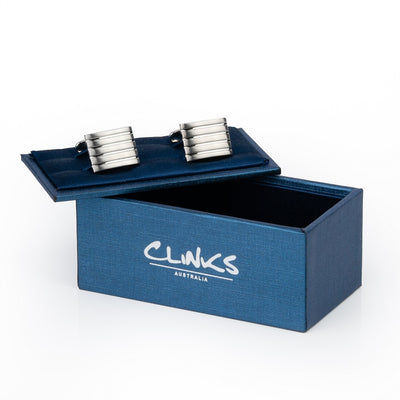 Silver Classic Groove Cufflinks