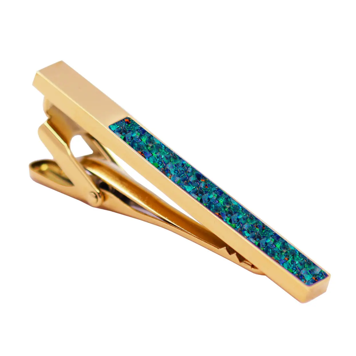 Rose Gold Australian Ocean Opal Tie Clip