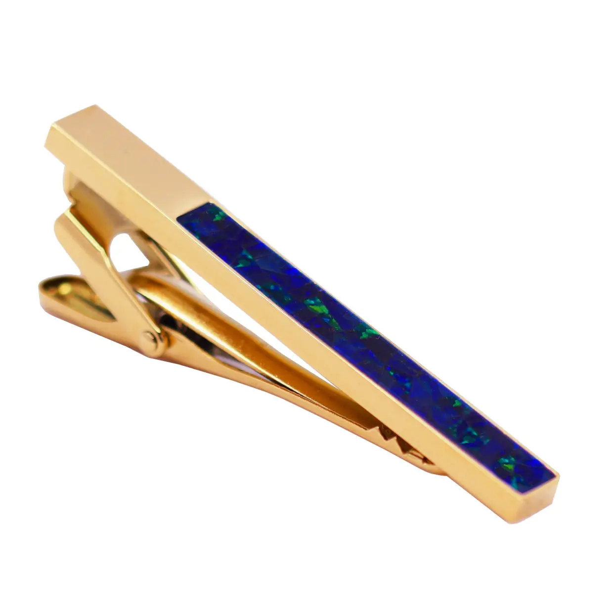 Rose Gold Australian Sky Opal Tie Clip