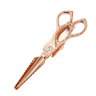 Rose Gold Scissors Tie Clip