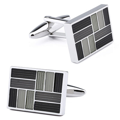 Shades of Black Enamel Cufflinks
