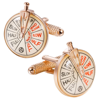 Ships Telegraph in Rose gold cufflinks