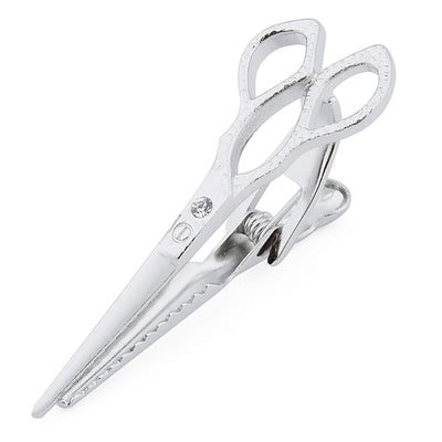 Silver Scissors Tie Clip