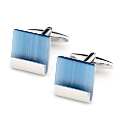 Blue Ice Cateye Cufflinks