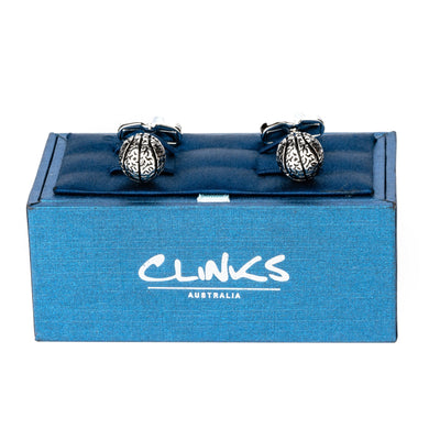 Silver Basketball Cufflinks