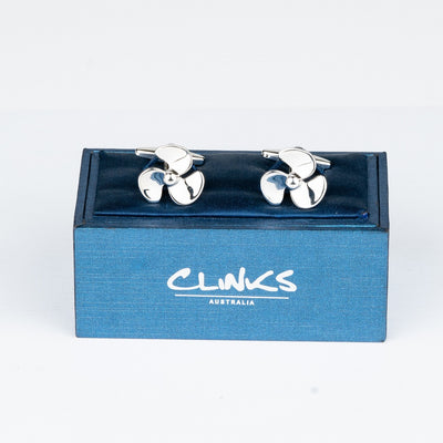 Silver Propeller Cufflinks