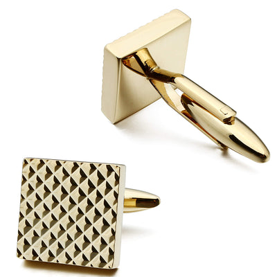 Textured Gold Square Cufflinks