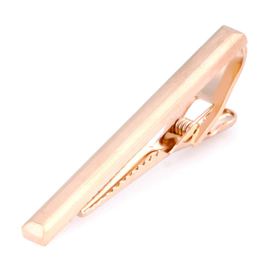 Bevelled Rose Gold Tie Clip