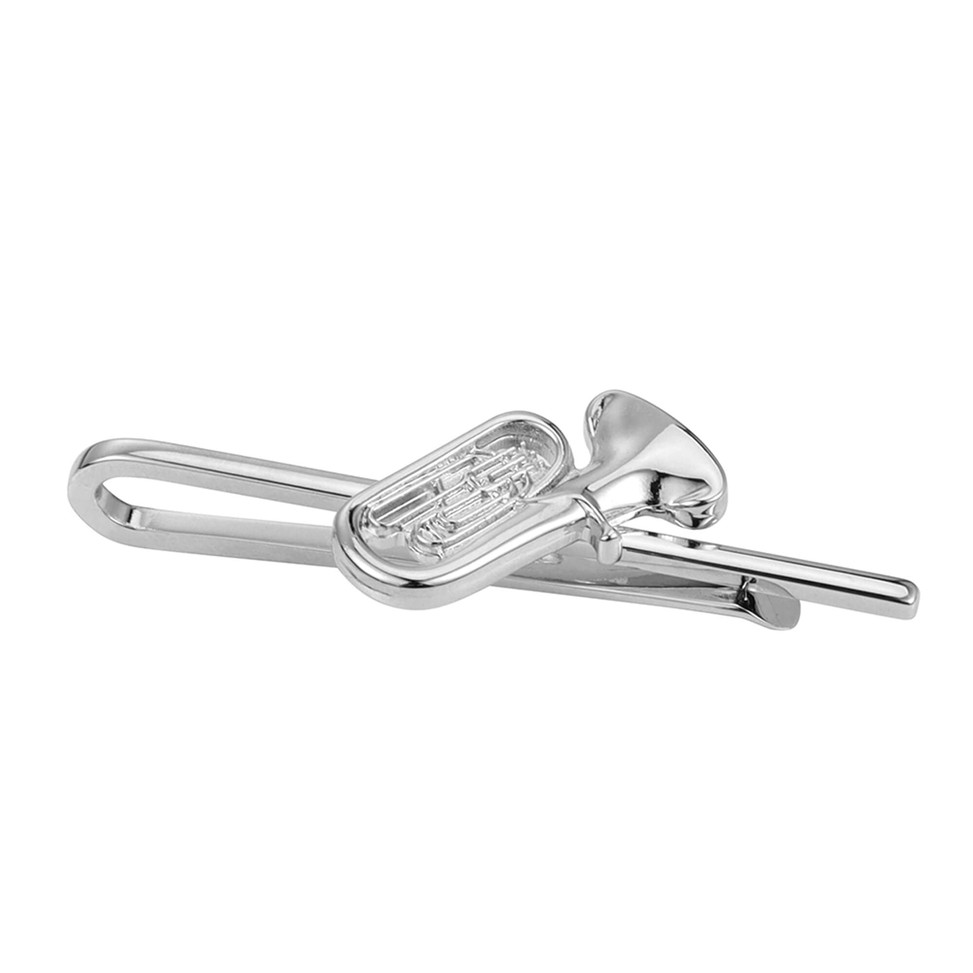 Tuba Tie Bar in Silver