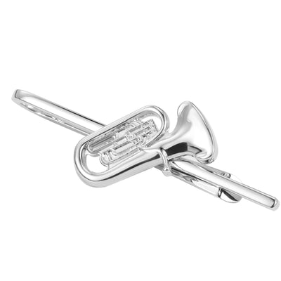 Tuba Tie Bar in Silver