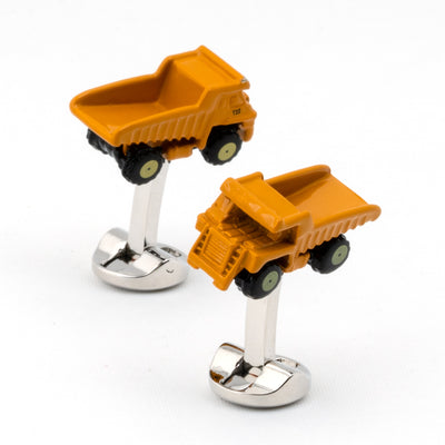 Yellow Dump Truck Cufflinks