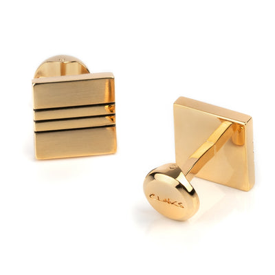 Classic Gold with Black Lines Cufflinks