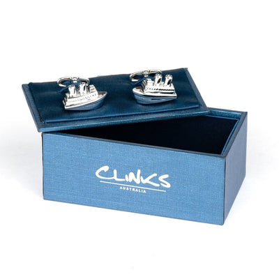 Silver Ship Cufflinks