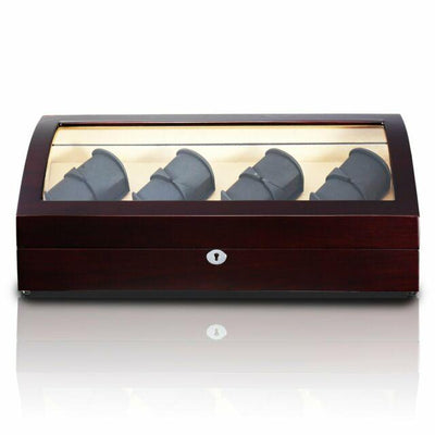 Mahogany Watch Winder Box, 8 + 8 Watch Winder Box, Cuffed Watch Watch Winder, Clinks Australia Watch Winder Box, Mahogany Watch Winder Box on Cuffed, Australia Watch Winder Box, Watch Winder Storage Box, Watch Winder Display Box, Watch Winder Box for 8 + 8, Watch Winder Box, Mahogany, CW0802, Clinks.com