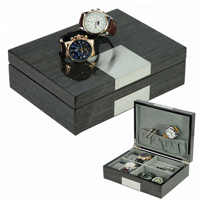 Wenge Wooden Watch Box, Cufflink Watch Box, Cuffed Watch Box, Clinks Australia Watch Box, Wenge Watch Boxes on Cuffed, Australia Watch Box, Cufflink Watch Storage Box, Cufflink Watch Display Box, Wenge Watch Box, Wooden Watch Box, Wenge, Wooden Cufflink Watch Boxes, CB5004, Clinks.com