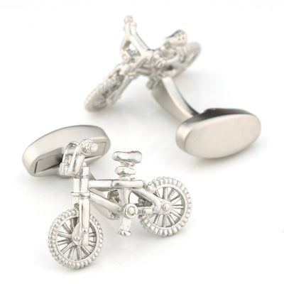 Silver Bicycle Cufflinks